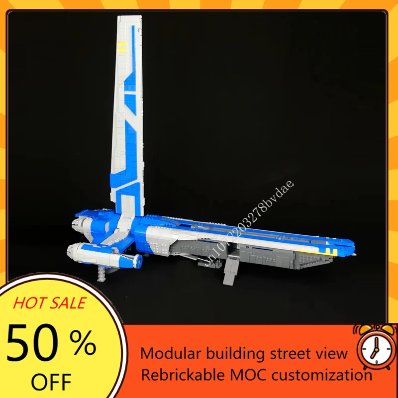 4414PCS Stinger Mantis - Play Scale Space War ทหาร MOC SpaceShip Battle รุ่นที่กําหนดเองปริศนาสถาปัตยกรรมประกอบของเล่นของขวัญ