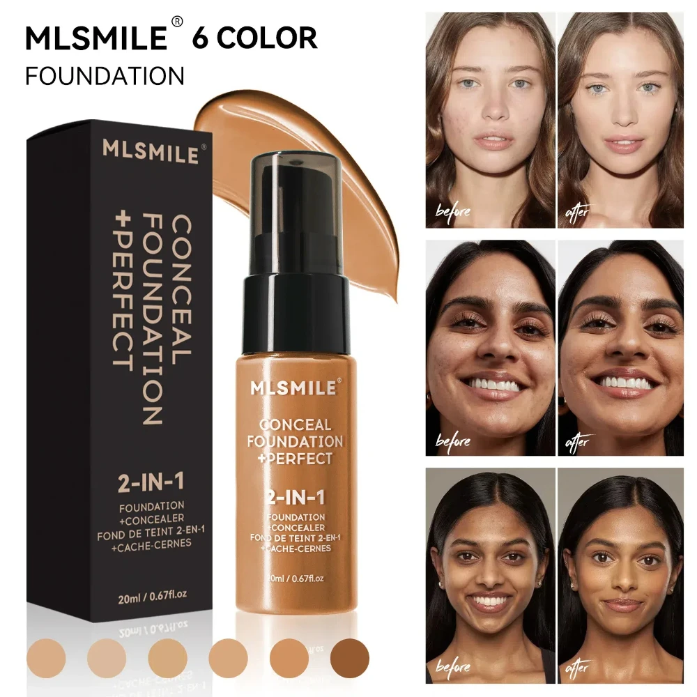 Matte flüssige Grundierung Öl kontrolle Concealer BB Creme wasserdicht dauerhafte vollständige Abdeckung natürliche Gesichts basis profession elles Make-up