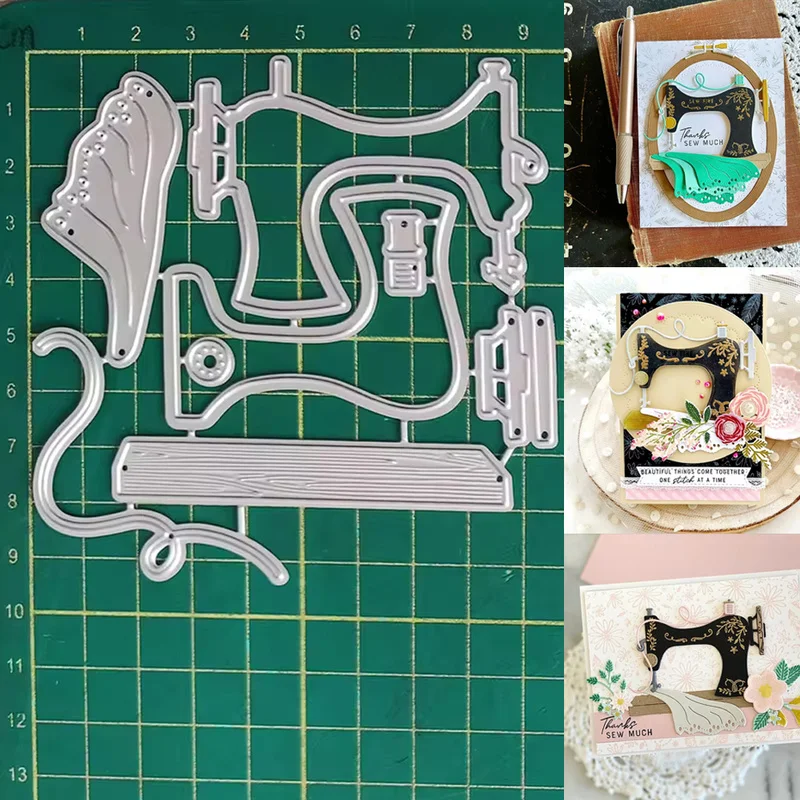 Sew Vintage 2023 Cut Die Sewing Machine Metal Cutting Dies Decorative DIY Scrapbooking Steel Craft Die Cut Embossing Paper Cards