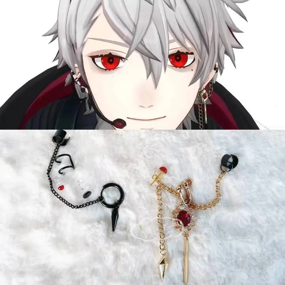 

2024, серьги NIJISANJI Vtuber Kuzuha Cos, клипсы для косплея Sanya, заколки для ушей, костюм на Хэллоуин, аниме, реквизит, ювелирные аксессуары