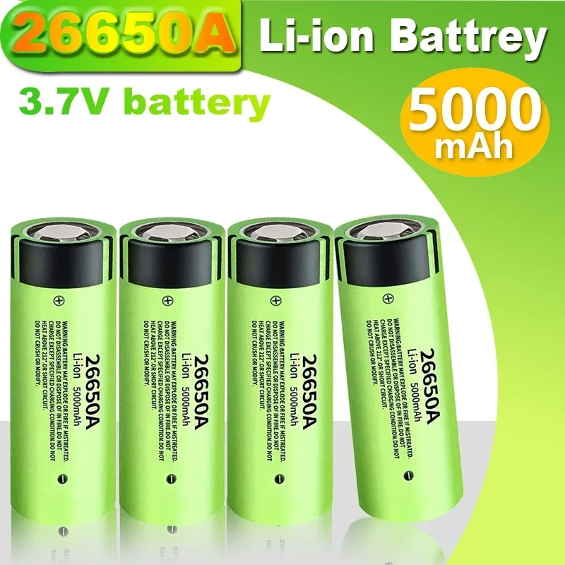 

3.7V 5000mAh high capacity 26650A battery，26650 20A power battery and lithium ion rechargeable battery for toy flashlight DIY