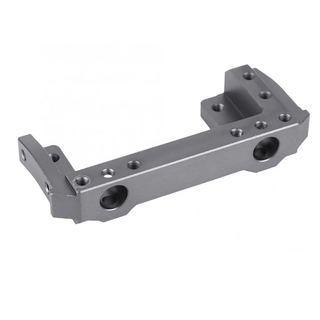 Aluminum Alloy Front Bumper Mount Servo Stand for 1/10 RC Crawler Axial SCX10 II 90046 90047 Upgrade Parts,Titanium