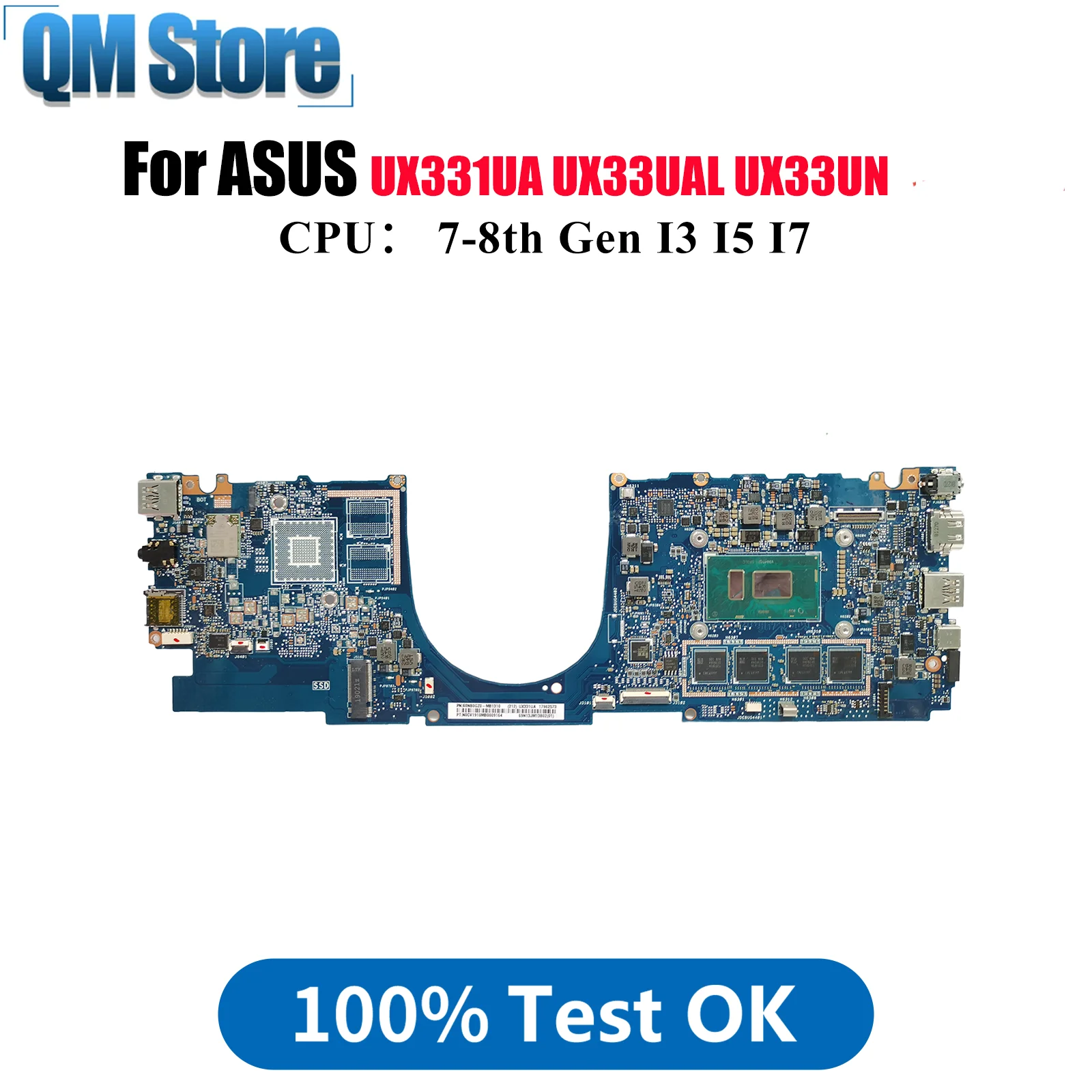 

UX331UA Материнская плата для ноутбука ASUS ZenBook U3300U BX331U UX33UA UX33UAL UX33UN UX331 Материнская плата с процессором I3 I5 I7 100% тест в порядке