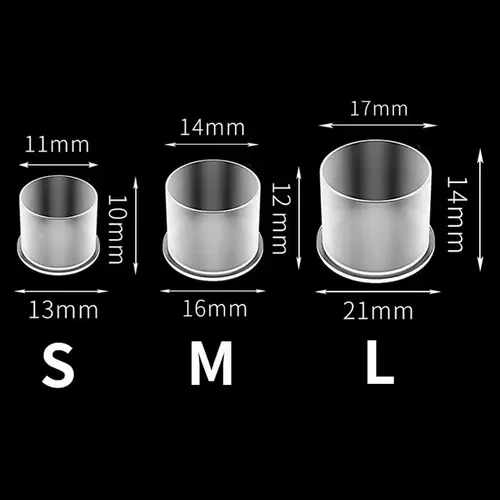 Imagen 2 del producto 1000/500/100 Uds. Tazas de tinta de tatuaje de plástico tapas con Base tapas de tinta autoadhesivas transparentes tazas de pigmento de tatuaje para suministro de tinta de tatuaje