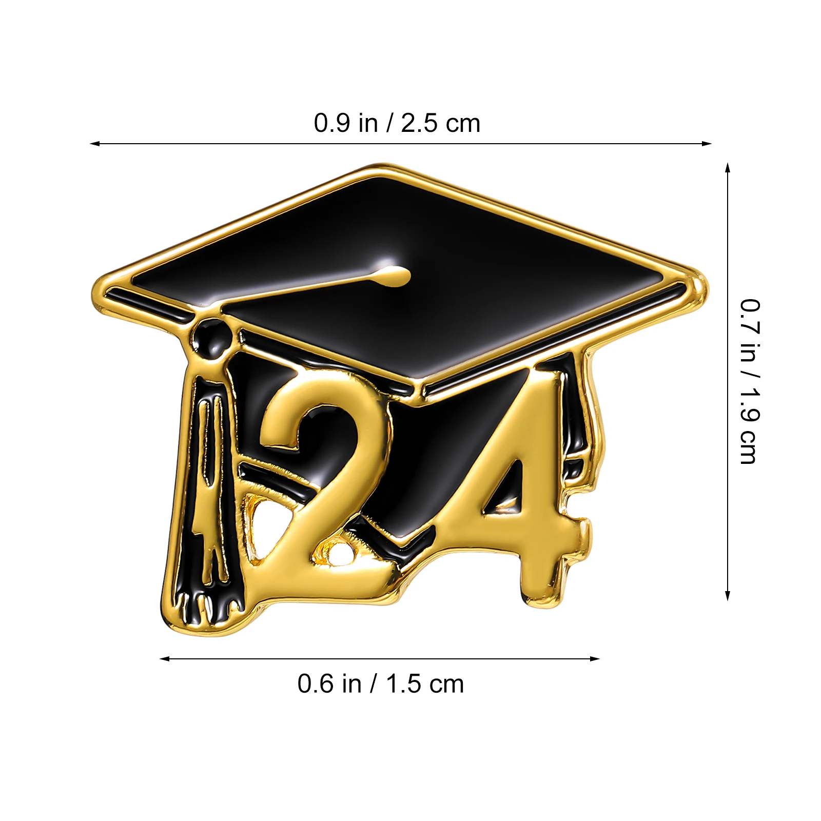 5pcs Graduation Cap Brooch Metal Lapel Pin for Clothes Suit Uniform 2024 Graduation Season Doctoral Hat Badge