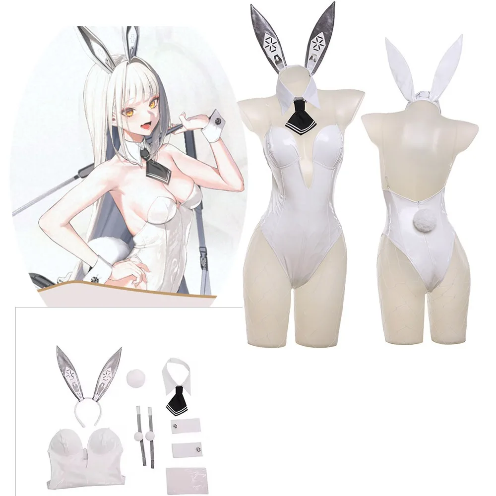 Neue NIKKE Göttin des Sieges Blanc Bunny Girl Kostüm Blanc Noir Cosplay Noir Bunny Anzug Mädchen Frauen Halloween Verkleidung Overalls