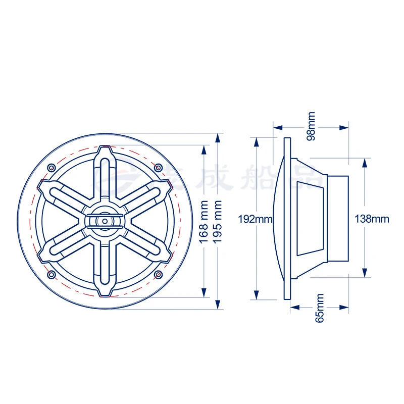 Yacht Colorful Waterproof Speaker Remote Control Color Changing 12V High Pitch Marine Speaker Waterproof And Rust-proof