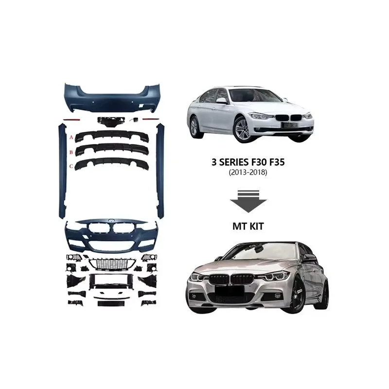 

Car Body Kit Suitable for 3 Series F30 F35 2013-2018 Front Bumper Body Kits Upgrade MT Style F30 F35 Auto Accessories Parts