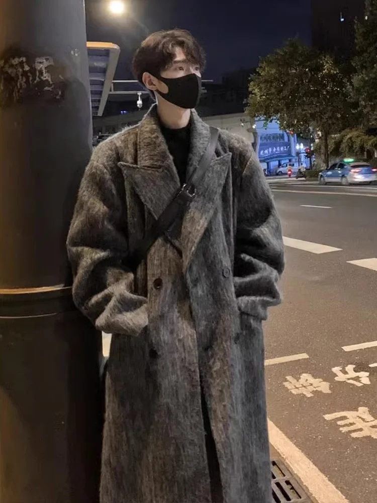 

Ay шерстяное мужское пальто Cleanfit Sle средней длины, весенне-осенняя корейская система, высококачественная ветровка Haome Jaet