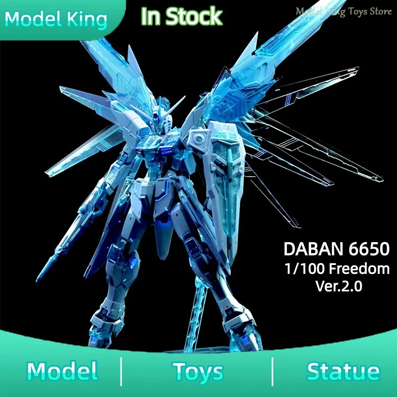 

In Stock DABAN 6650 Freedom Ver.2.0 MG 1/100 Ice Blue Color ZGMF-X10A Assembly Kit Toys Action Figures Plastic Model Toy Gifts
