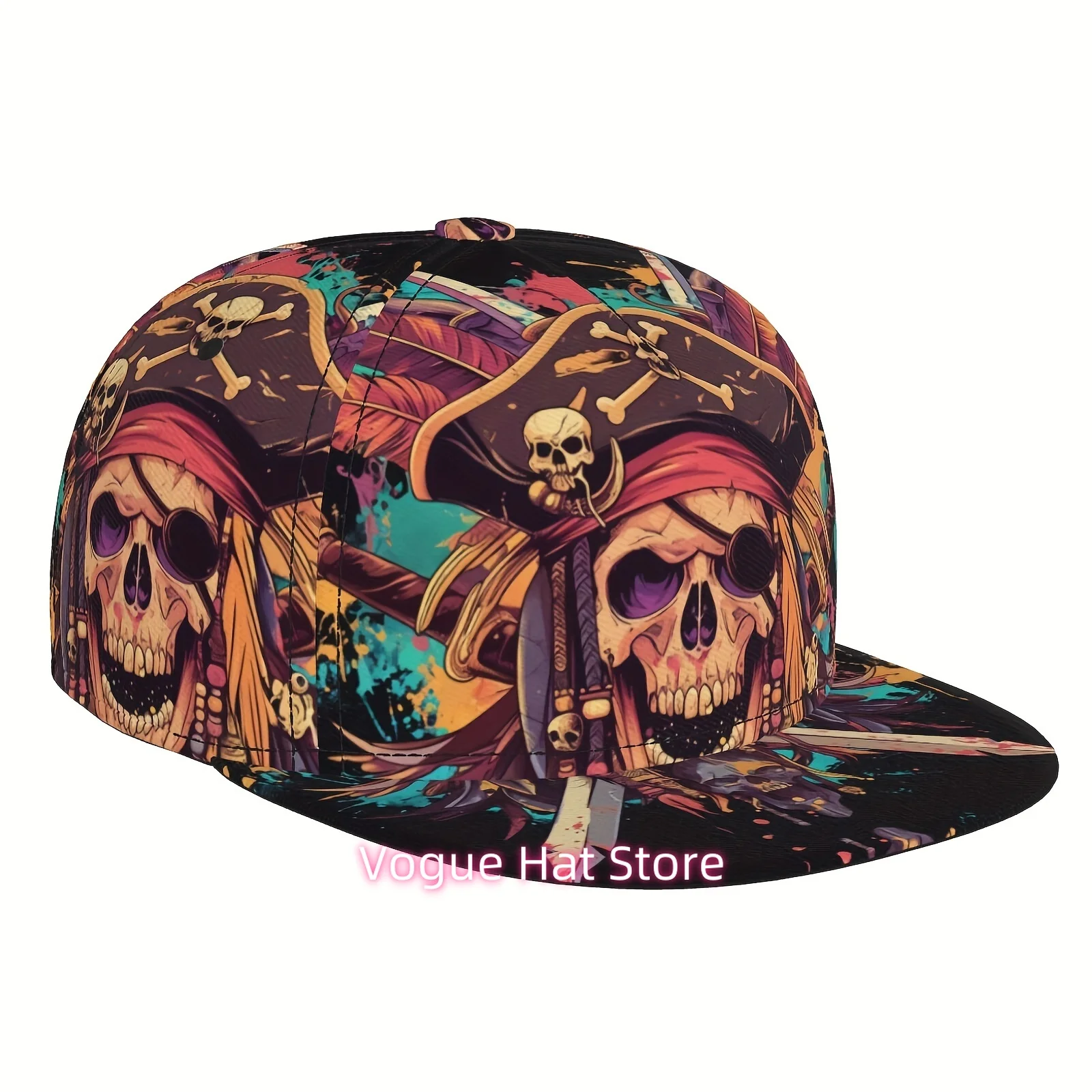 1pc, baseball cap, golf cap, Pirate skull, Men's and Women's sports fashion, suitable for seasonal running exercises and outdoor