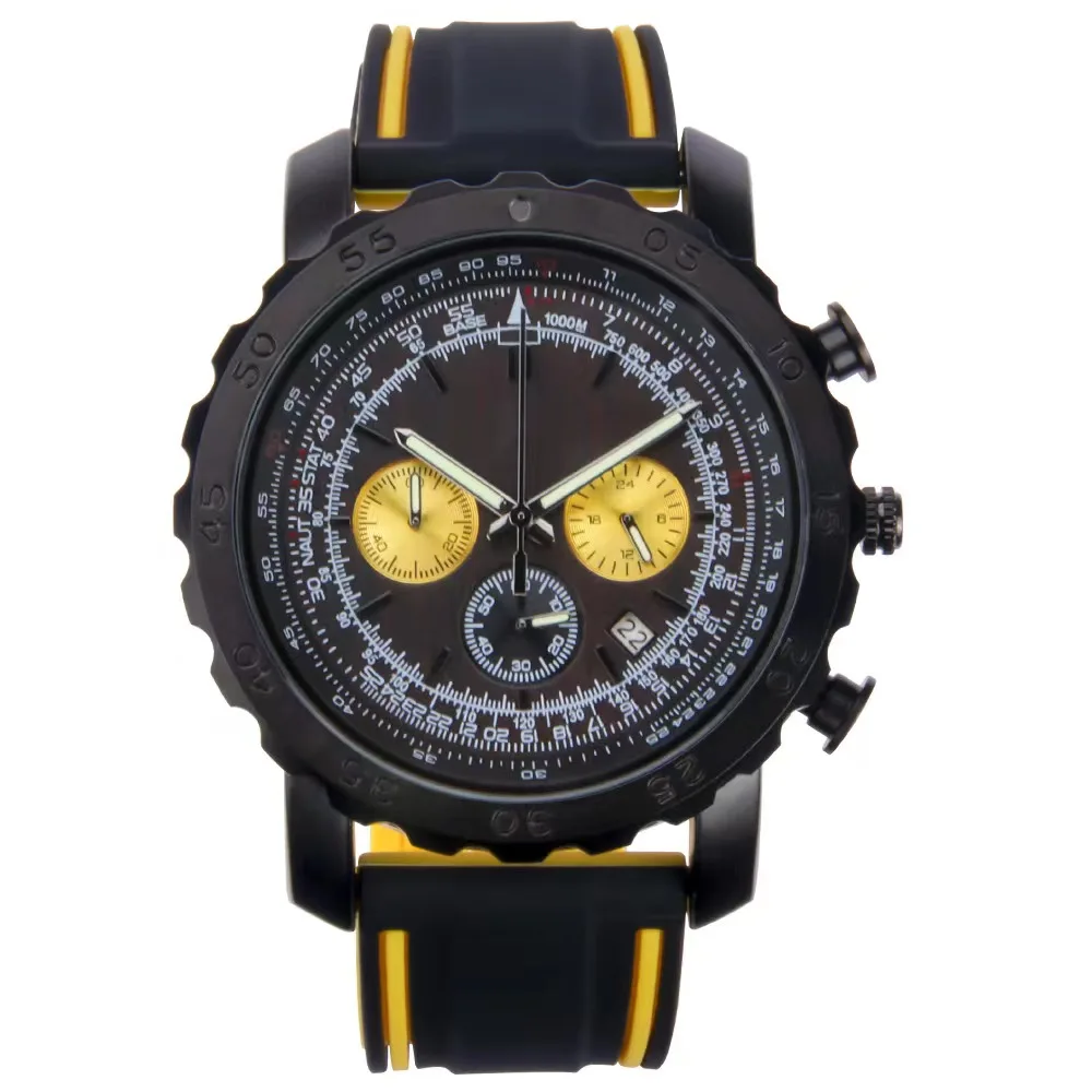 Large dial alloy multi-functional business six-hand high-value quartz watch