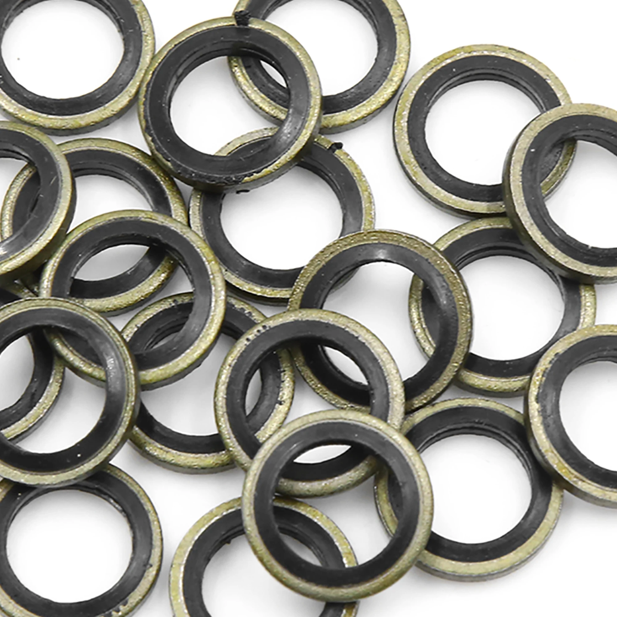 UXCELL 20pcs Universal Car Engine Oil Crush Washers Drain Plug Gaskets Copper Color Seal Rings Gasket Oil Pan Screw Washer