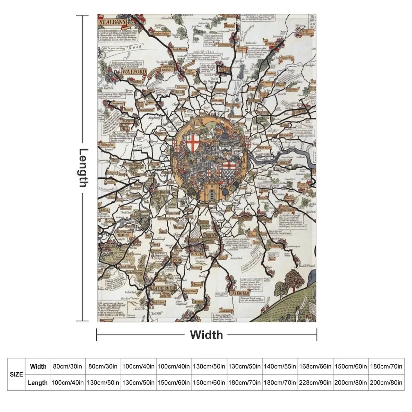 1928 Vintage London Bus-Services Map Throw Blanket decorative Soft for babies Soft Beds Comforter Travel Blankets
