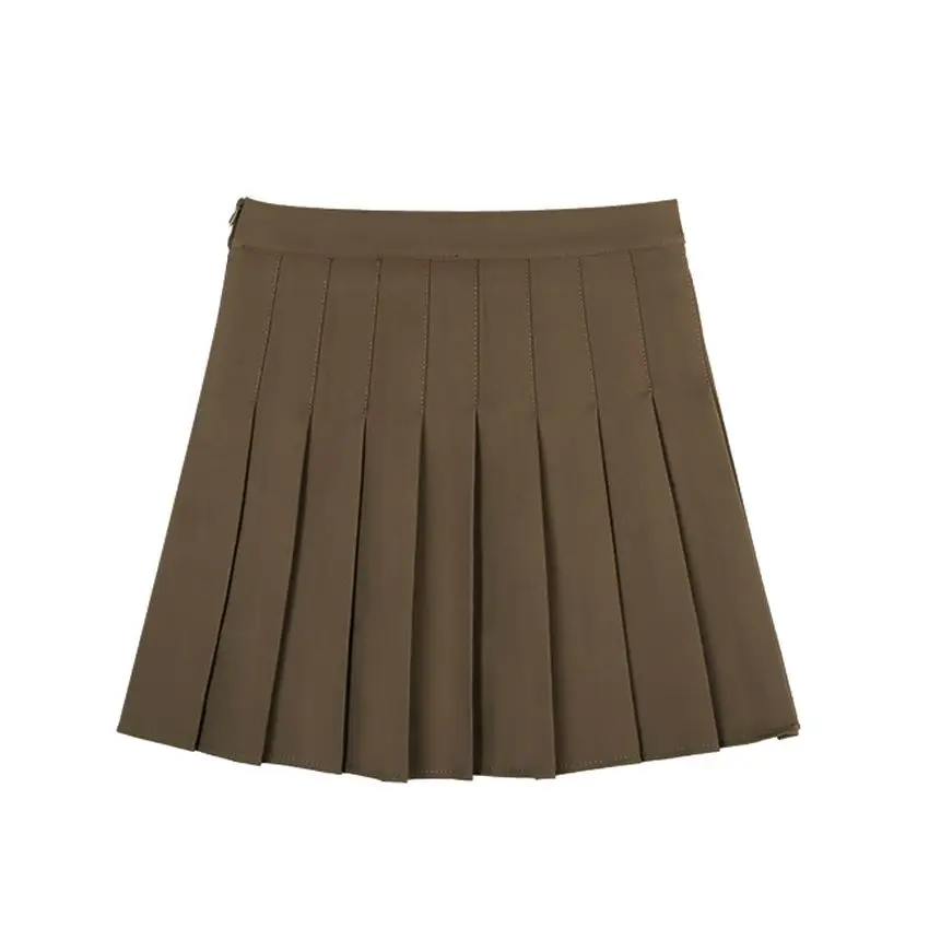 Women Spring Fall Preppy Style V-Neck Sweater Cardigan Shirts with Tie Mini Pleated Skirts Set Lady Sweet Boknot Tops Skirt Suit - Image 5