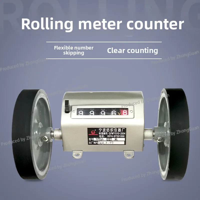 Roller Type Meter Counter YH953A Meter Counter Mechanical Length Measuring Instrument Double Wheel Cloth Tester Code Counter