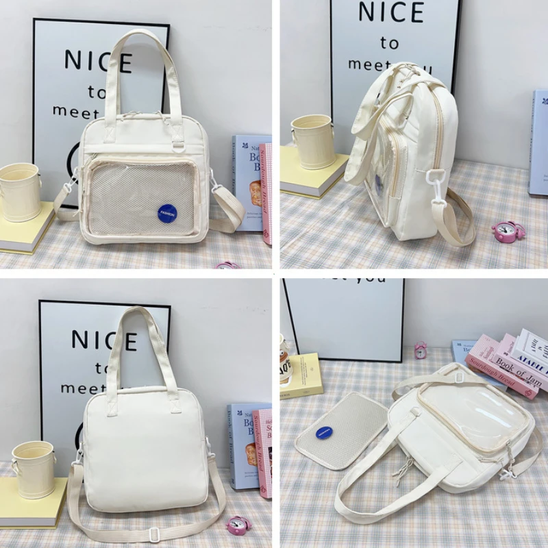 النمط الياباني Kawaii Itabag للدمى حقائب يد كبيرة حقائب مدرسية جديدة من النايلون للمراهقات حقيبة كتف JK حقيبة كروسبودي