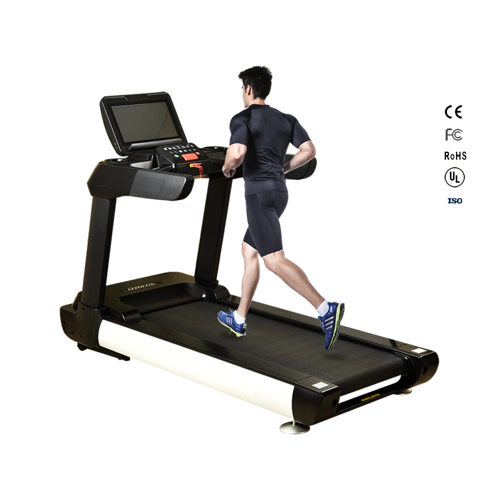 High Quality 25 Auto Programs Safty Lock Key Heavy Duty Electric Commercial Treadmill for Gym