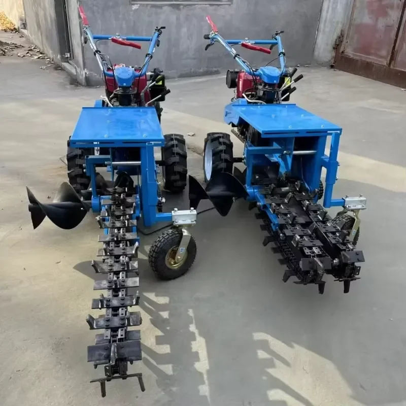 2026 Hot Sale diesel Power Pipeline Chain Type Trench Digging Machine Agricultural Trenching Machine