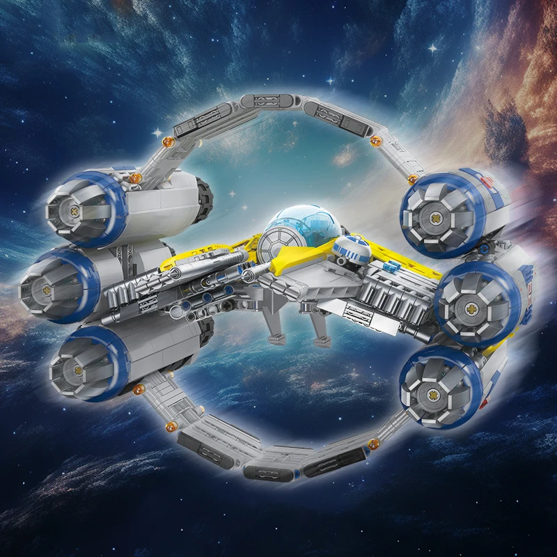 1896Pcs MOC Space Wars Star Fighter Spaceship Model Building Blocks Galaxy Sci-Fi Vehicle DIY Bricks Assembly Toys Adult Gifts view 4