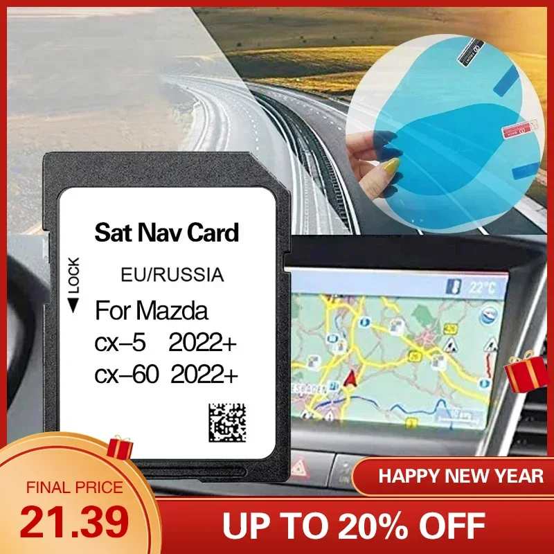 

Sat Nav for Mazda CX-5 CX-60 2022+ Navigation SD Card 32GB Europe Russia Map Version Card Navi Software Update