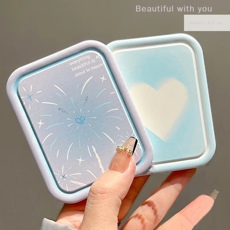 

Fashion Portable Folding Makeup Mirror Portable Pocket Mirror Women Rectangle Cosmetic Make Up Mirror For Tools Vanity