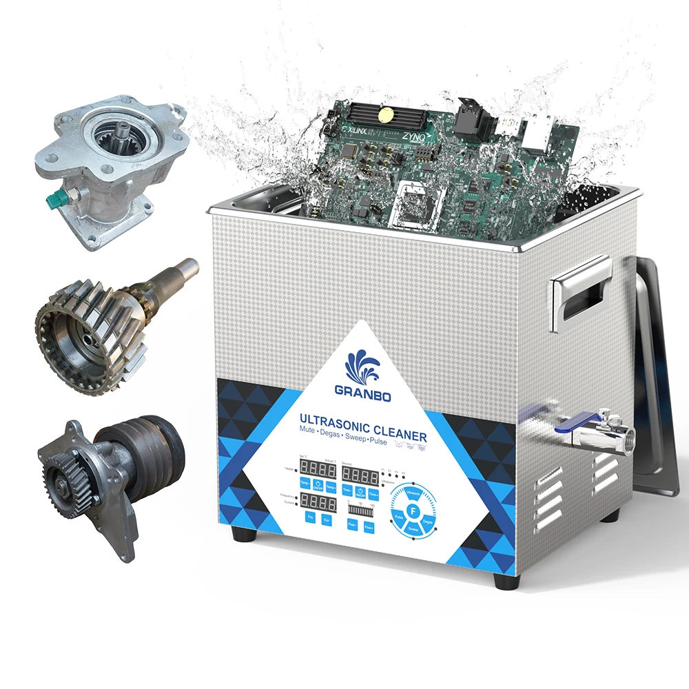 Pulitore ad ultrasuoni Granbo 10L 300W Multi frequenza 28/33/40KHz Macchina per la pulizia della preparazione sonochimica da laboratorio digitale