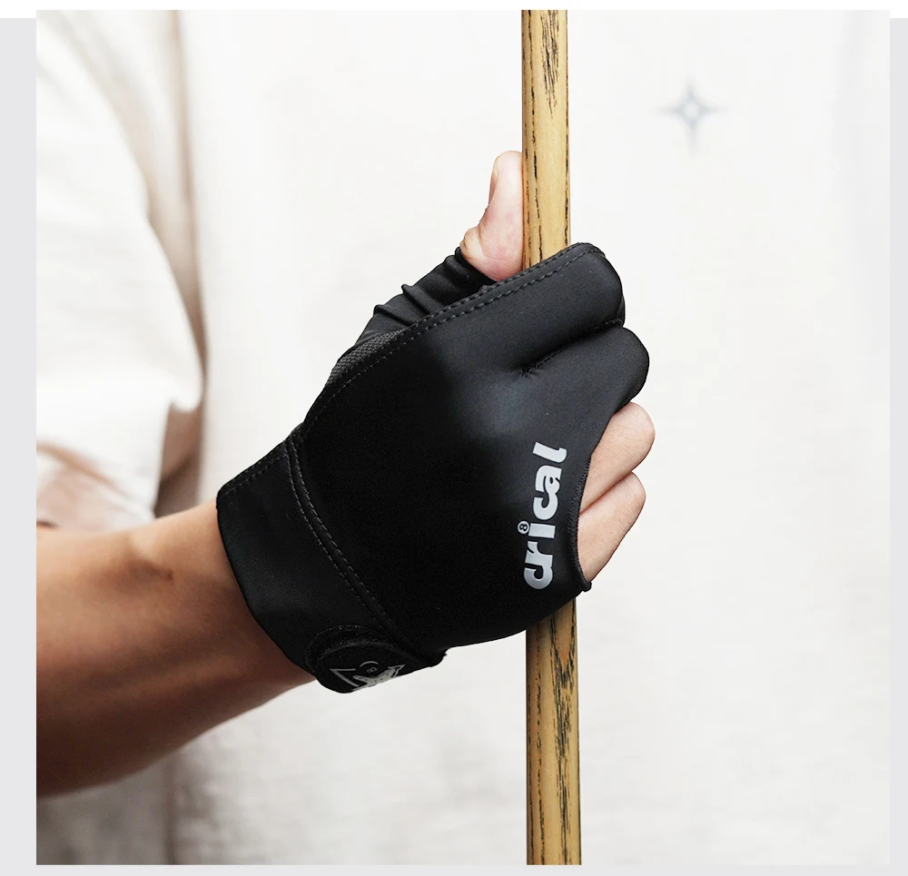 CRICAL 3-Finger-Billardhandschuh, bequeme Lycra-Snooker-Queue-Handschuhe, rechte und linke Hand, Billard-Trainingshandschuhe, Zubehör – Detail 16