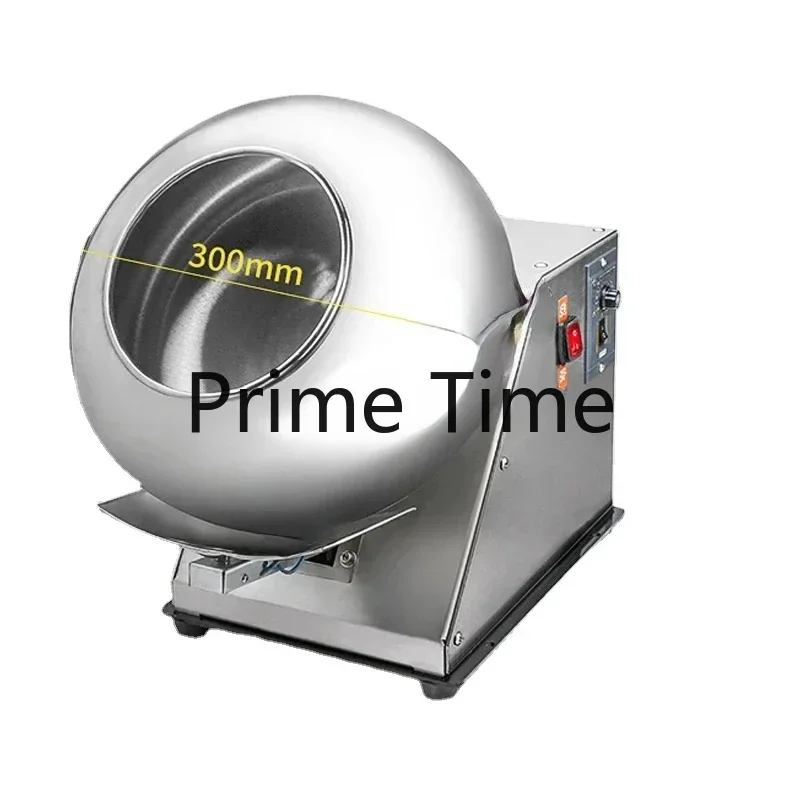 220V Commercial Small Sugar Coating Polishing Machine Stainless Steel Comes With Heating Drying Food Processing Equipment