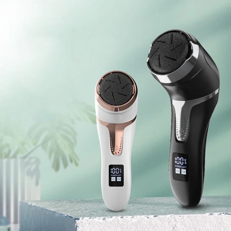 Molinillo de pies con pantalla Digital para el hogar, lijadora de pies eléctrica portátil para pedicura, herramientas de pedicura impermeables exfoliantes muertos