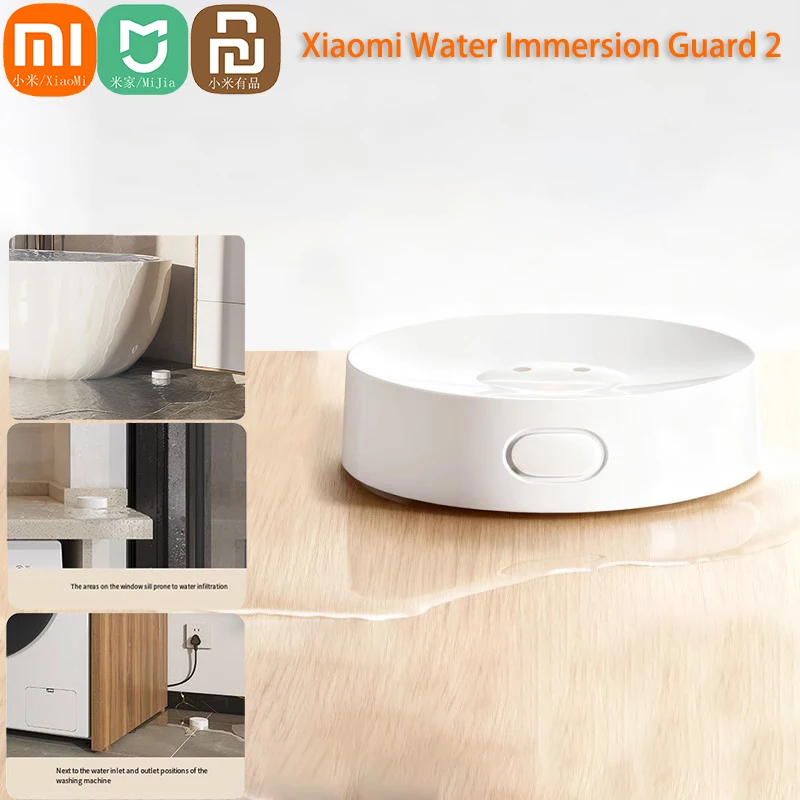 

Xiaomi Smart Water Sensor Flood Water Leak Detector 2 For Home Remote Alarm Security Soaking Sensor Work With Xiaoai Speaker