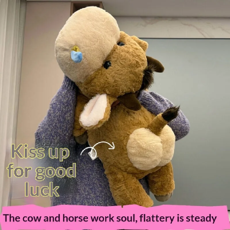 

Cow and Horse Workers Share Flattery Pony Doll Girl Sleeping Long Pillow Sofa Cushion Horse Doll Doll
