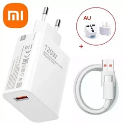 New Xiaomi 120w Double Usb + Type C Fast Phone Charger Pd Quick Charging Usb Type C Charger Adapter For Iphone Huawei Samsung