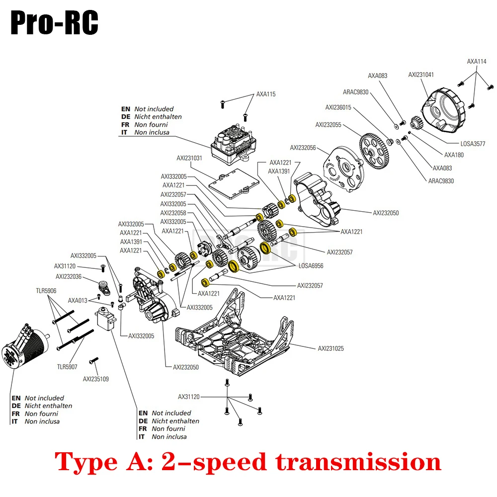 1Set Complete Ball Bearing Kit Fit Axial 1/10 RBX10 Ryft 4WD Brushless Rock Bouncer RTR Single / 2-Speed Trans Rc Car Part