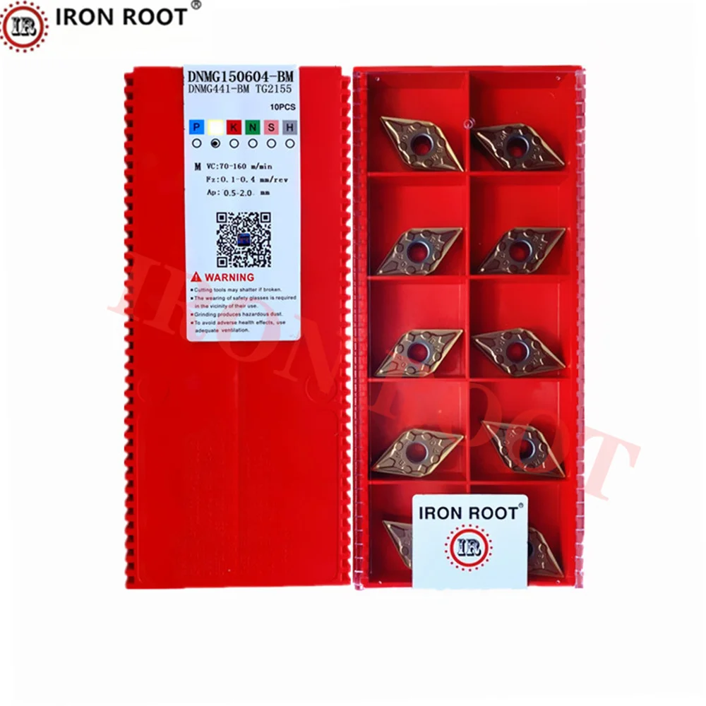 IRON ROOT DNMG150604, DNMG150608,DNMG150412, BM,TG2155 CNC Lathe Turning Tool Carbide Turning Tool Insert MDJNR MDQNR