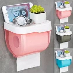 Punch-free Toilet Paper Boxes Waterproof Storage Toilet Paper Storage Rack Paper Towel Kitchen Bathroom Storage Box