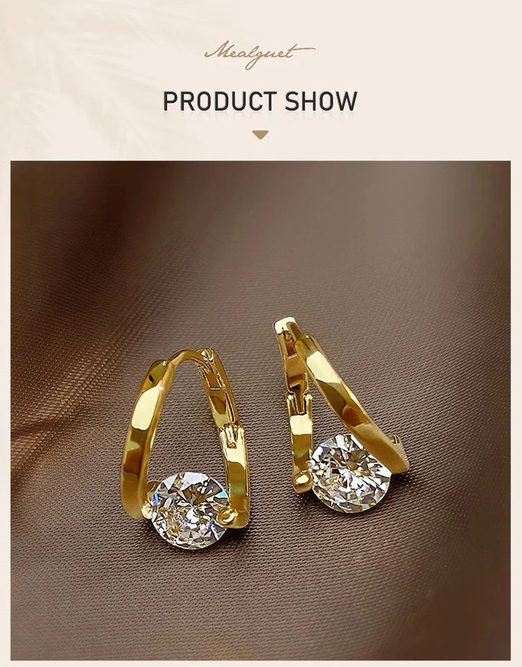 Charms Damen-Creolen mit hypoallergenem Zirkonia – Detail 1