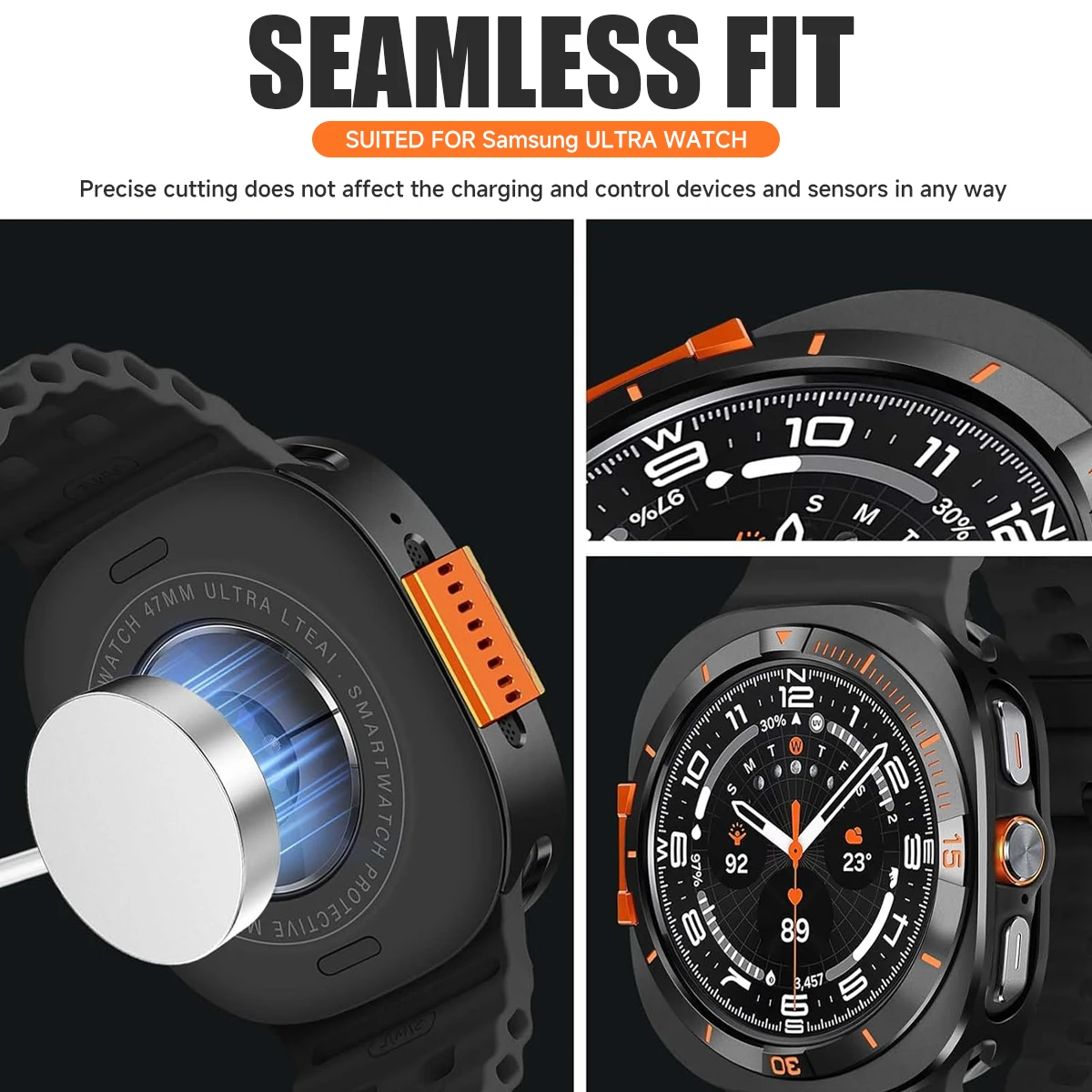 Metal Alloy Protective Case for Samsung Galaxy Watch Ultra 2025 47mm Hard Bumper Cover for Galaxy Watch 7 Ultra 47mm Accessories image 5