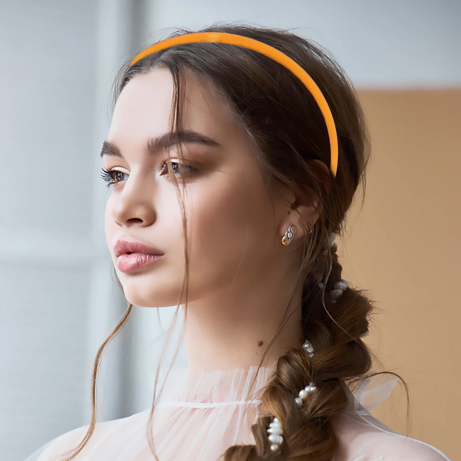 

9pcs Hair Hoops Set Solid Color Headb Accessories Durable Matte Plastic Shower Bathing Sports Lightweight Women Girls Party