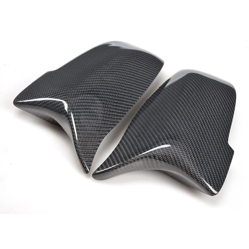 Replacement Carbon Side Door Rearview Mirror Covers Cap For BMW 5 Series F10 LCI 2013-2017
