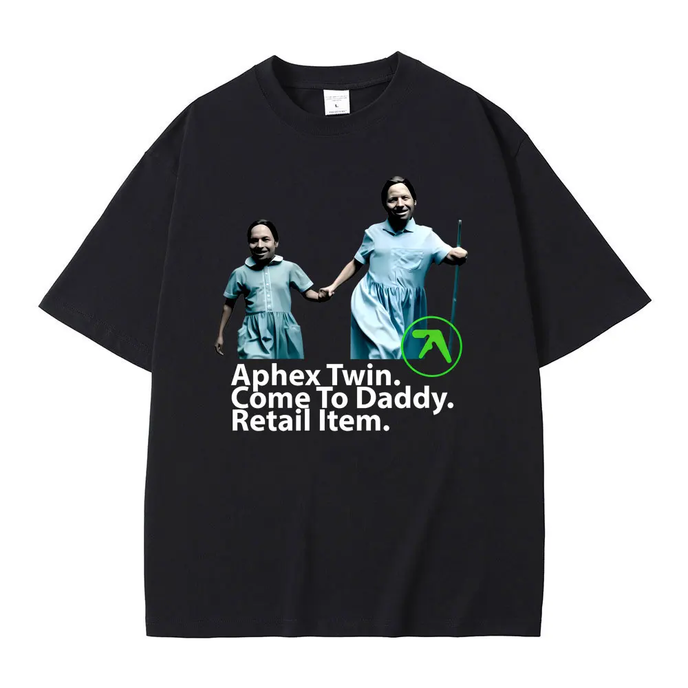 Aphex Twin Come To Daddy Graphic T-shirt Men Women Korean Fashion Trend T Shirt Men's Casual Vintage Cotton T-shirts Streetwear