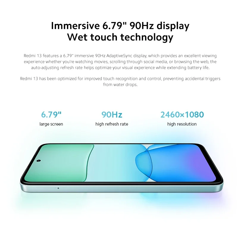 Xiaomi-Redmi 13スマートフォン,グローバルバージョン,超鮮明な108mpカメラ,mediatek helio g91 ultra,33w,急速充電,5030mahバッテリー
