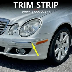 for 2007-2009 W211 Mercedes Benz E320 E350 E550, E63 AMG Front Bumper Molding Chrome Strip Trim 2118852321 2118852421