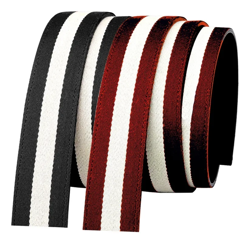 NO buckle Luxury Vintage Designer Brand 34mm Business Belt Men High Quality Leather Male automatic Belt Strap for Jean Waistband
