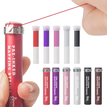 30 เมตร Microblading Mapping String Eyebrow Pre-Inked Thread Mapping Brows Marker Line สีขาวแต่งหน้าถาวร Tattoo ย้อมสีเครื่องมือ