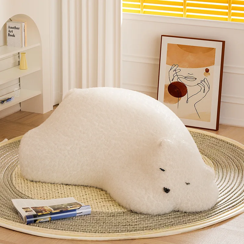 Lazy sofa lying down bear animal seat single sofa children's creative low stool living room