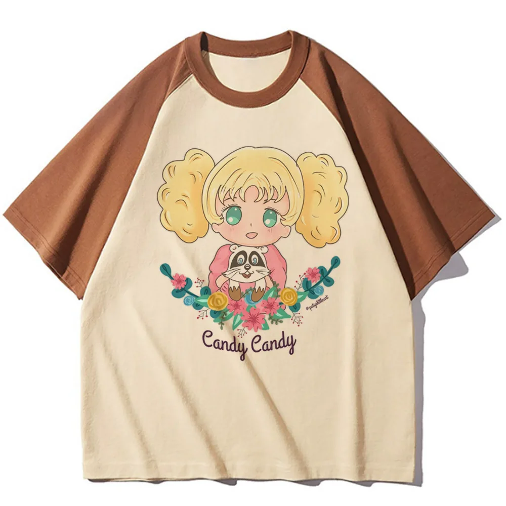 Candy Candy t-shirts women comic Tee female 2000s clothes