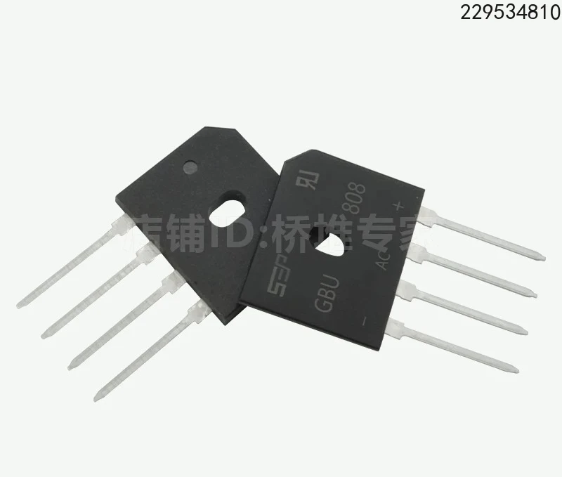 

Flat bridge GBU410 610 808 1010 1510 2510 3510 rectifier bridge stack 10A25A35A flat foot whole box
