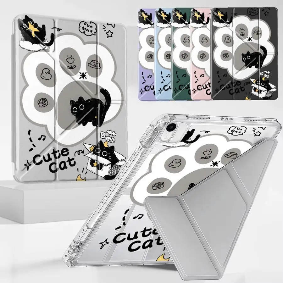 

Cute Cartoon Dog Y-Fold Holder Cover Tablet Case For iPad Mini 6 7 Pro 2025 Air 4 5 M3 M2 1 2 M4 11inch Pro 11th 10th 9th 8th