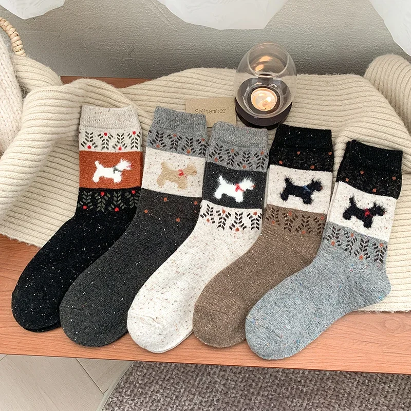 

Warm Socks for Women New Fashion Cartoon Socks Thick Kawaii Japanese Style Floor Wool Creative Cute Socks Calcetines Mujer 양말